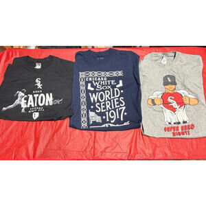 Chicago White‎ Sox T-Shirt Lot of 3 Size M Eaton World Series Superhero